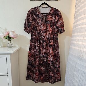 Paisley Print Dress